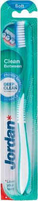 Jordan Clean Between Manual Toothbrush Medium Turquoise 1pcs