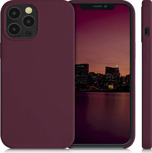 KWmobile Flexible Rubber Back Cover Silicon Burgundy (iPhone 12 / 12 Pro) 52641.190