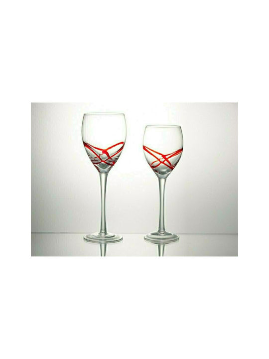 Cryspo Trio X Treme Glass Set Water made of Glass Red Stacked 365ml 6pcs