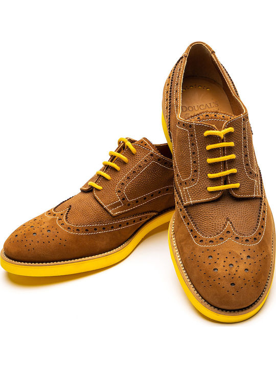 Doucals Castor laces Scarpe by the series Nabuk Terra - 41097 Brown