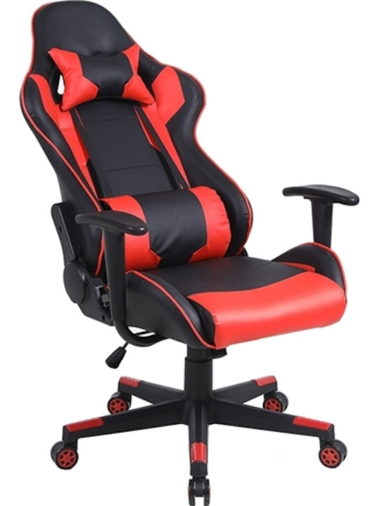 Zita Plus A6250 Καρέκλα Gaming Δερματίνης Μαύρο/Κόκκινο