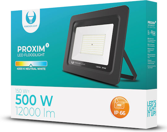 Forever Light Proxim II Waterproof LED Floodlight 150W Natural White 4500K IP66