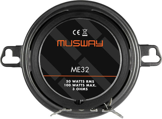 Musway ME32 Σετ Ηχεία Αυτοκινήτου Ομοαξονικά 3.5" με 50W RMS (2 Δρόμων)