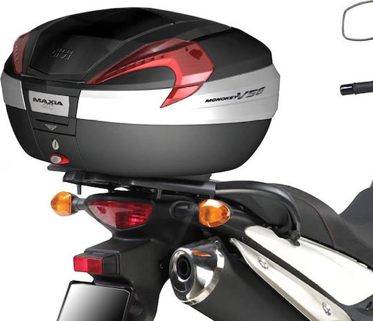 Givi V56N Maxia 4 Monokey Motorcycle Top Case με Κόκκινα Αντανακλαστικά 56lt Black GIVV56BAG04