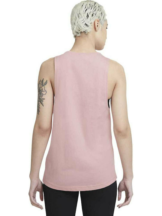 Nike Dri-Fit Αμάνικη Γυναικεία Αθλητική Μπλούζα Ροζ