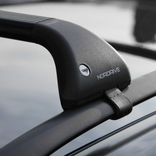 Nordrive Μπάρες Οροφής Αλουμινίου για Mitsubishi Outlander για Αυτοκίνητα με Εργοστασιακές Μπάρες (Σετ με πόδια)