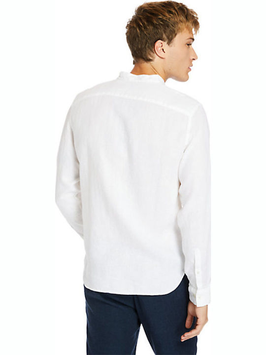 Mill Long-sleeved Linen Shirt White