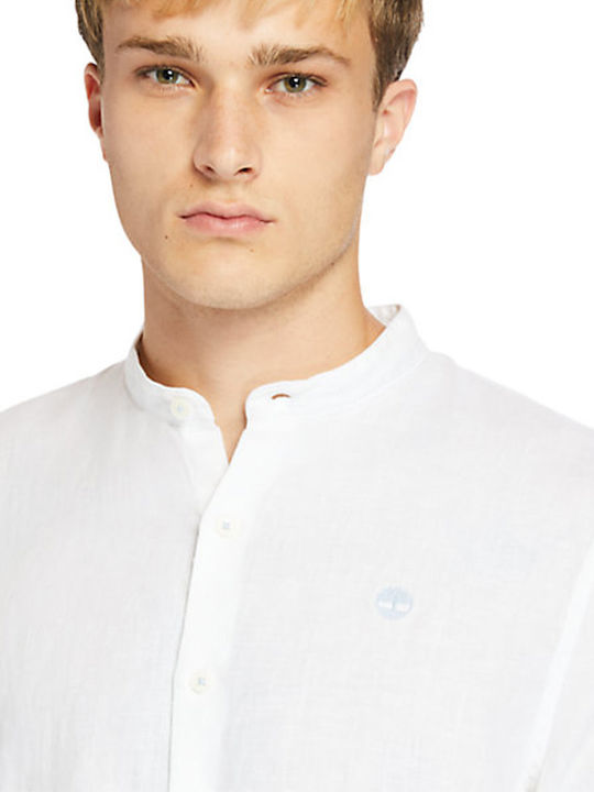 Mill Long-sleeved Linen Shirt White