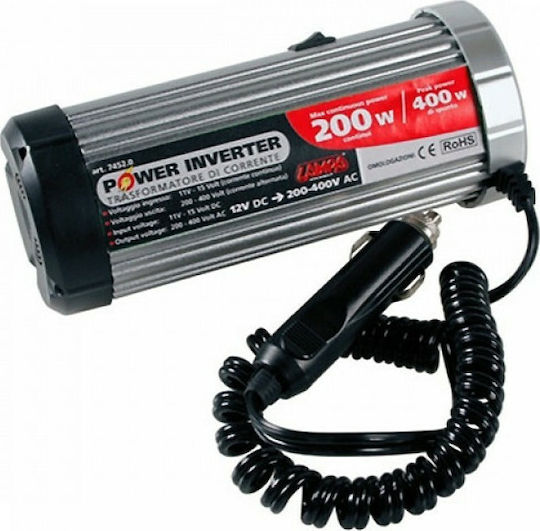 Lampa Invertor Auto 200W pentru Convertirea 12V DC în 220V AC cu 1xUSB