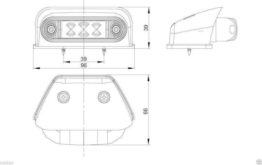 Horpol Truck Volume Light 12 / 24V - Yellow K24-LD233-YEL