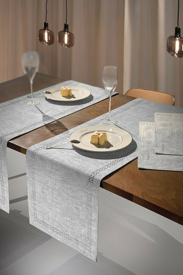 Saint Clair 3042 Placemat Fabric Silver Beige 45x33cm 1pcs