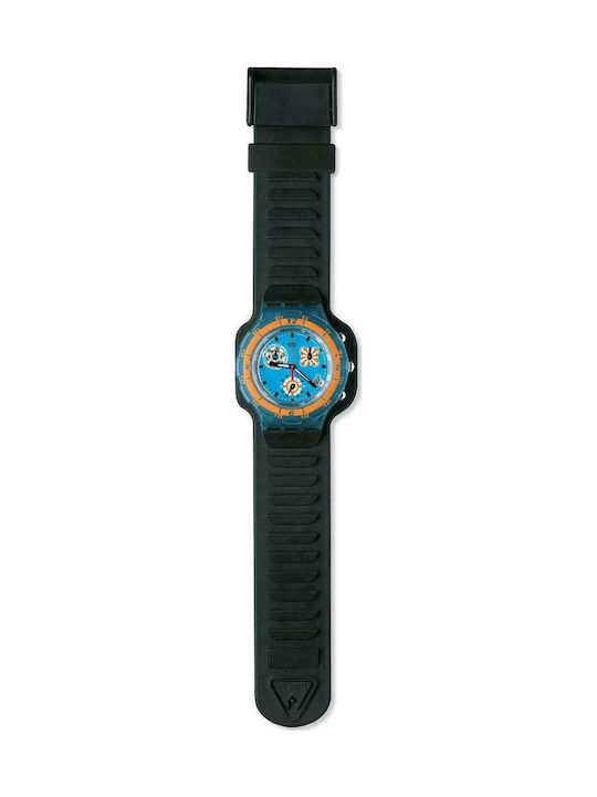 Swatch Tracking Rubber Strap Black 19mm