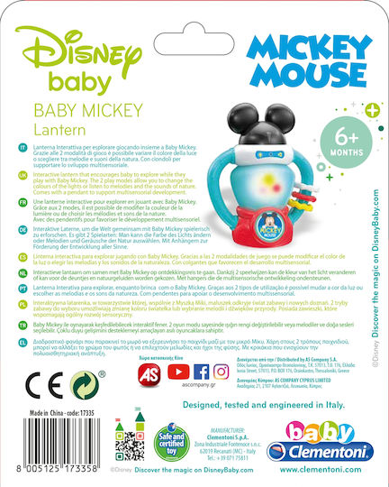 Clementoni Baby Toy Baby Mickey Interactive Lantern with Light and Sounds for 6++ Months