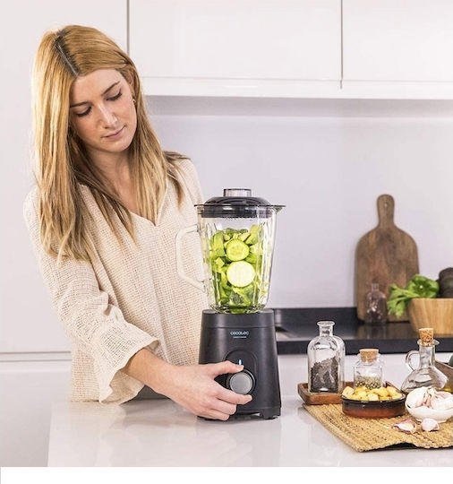 Cecotec Power Black Titanium 1000 Blender with Glass Jug 1.5 lt 1000W Black