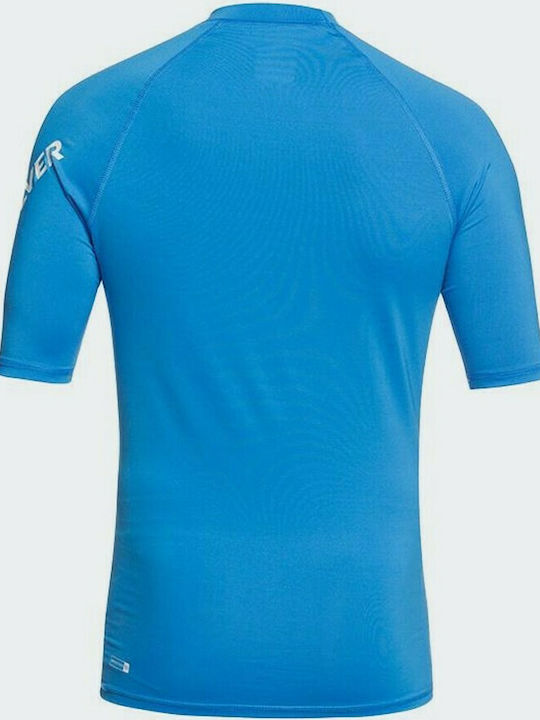 Quiksilver All Time Ανδρική Κοντομάνικη Αντηλιακή Μπλούζα Μπλε UPF 50