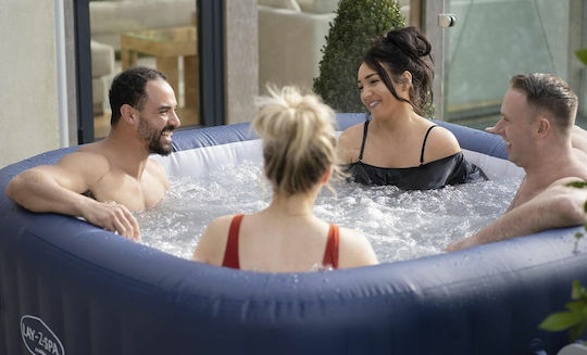 Lay-Z-Spa Hawaii AirJet Square Swimming Pool 795L Inflatable with Hydromassage 180x180x71cm Blue