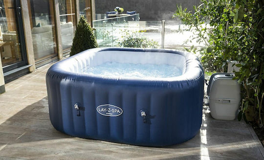 Lay-Z-Spa Hawaii AirJet Square Swimming Pool 795L Inflatable with Hydromassage 180x180x71cm Blue