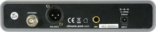Citronic RU105-N Σετ Ασύρματο Δυναμικό Μικρόφωνο Πέτου, Clip On για Φωνητικά