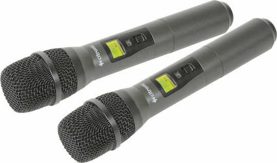 Citronic RU210-H Set Wireless Δυναμικό Microphone Handmade for Vocals Dual UHF Handheld Microphone System