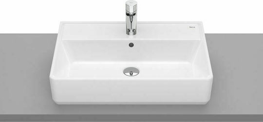 Roca The Gap Επικαθήμενος Νιπτήρας Πορσελάνης 60x42x13cm Λευκός Roca The Gap Επικαθήμενος Νιπτήρας Πορσελάνης 60x42x13cm Λευκός