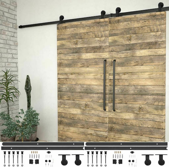 vidaXL Door Return Mechanism for Doors up to 183cm and 80kg Black