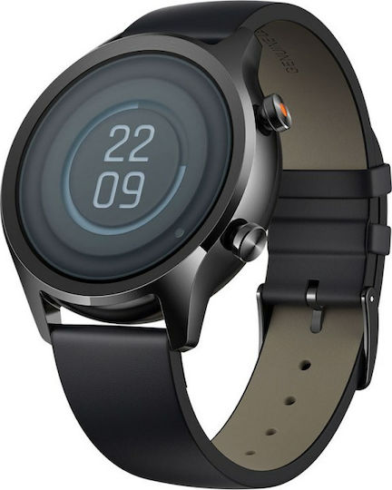 Ticwatch C2+ Edelstahl Wasserdicht Smartwatch mit Pulsmesser (Onyx)