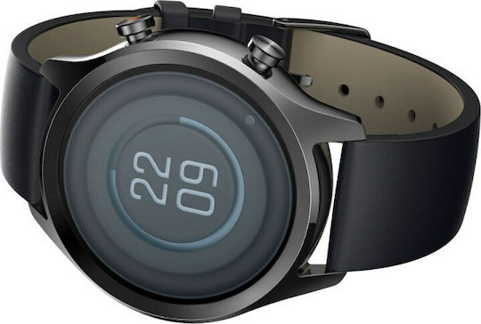 Ticwatch C2+ Edelstahl Wasserdicht Smartwatch mit Pulsmesser (Onyx)