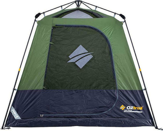 OZtrail Fast Frame 6 Automatic Camping Tent Cabin Green with Double Cloth 3 Seasons for 6 People 300x280x195cm