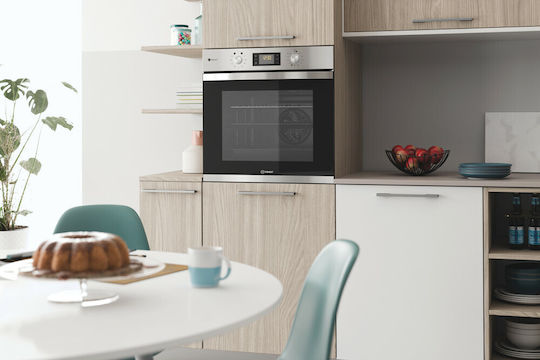 Indesit Φούρνος άνω Πάγκου 71lt Π59.5εκ. Inox