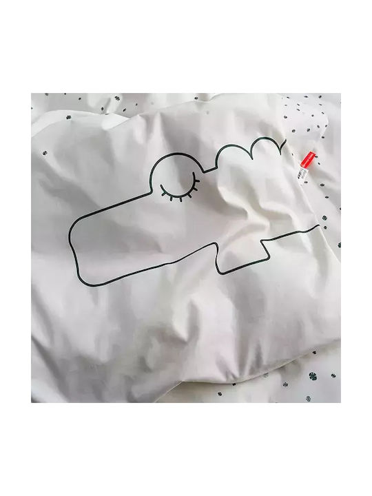 Done by Deer Baby Duvet Cover Set With Pillowcase Croco Beige BR75643 70x100cm