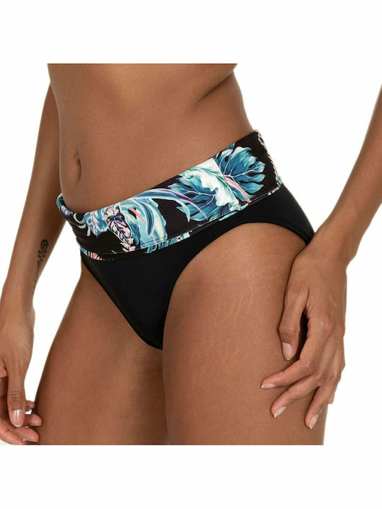 Marafa Bikini Slip Hohe Taille Schwarz