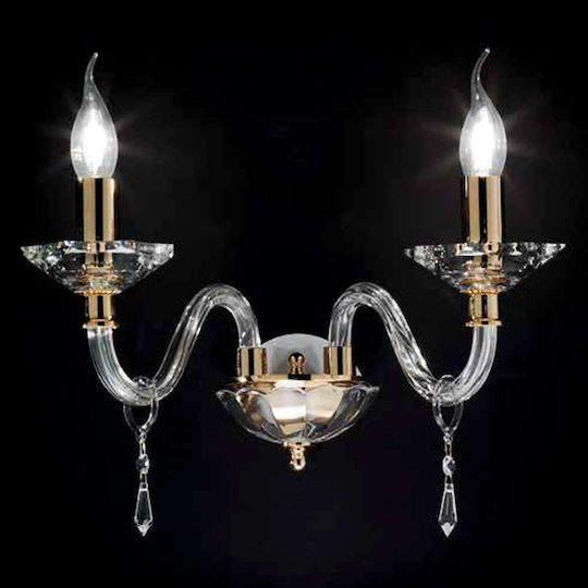 Ondaluce Leuchte Wand Gold 31x25x25cm Ondaluce Leuchte Wand Gold 31x25x25cm