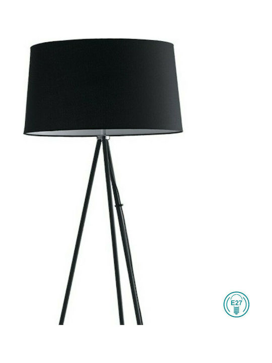 Fan Europe Floor Lamp H155xW48cm. with Socket for Bulb E27 Black