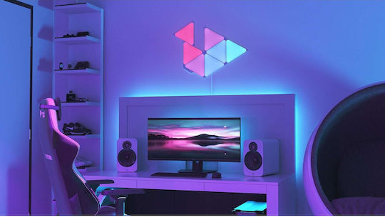 Nanoleaf Διακοσμητικό Φωτιστικό Shapes Triangles LED RGB Hexagon 4τμχ