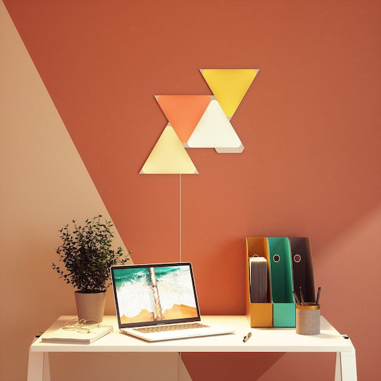 Nanoleaf Διακοσμητικό Φωτιστικό Shapes Triangles LED RGB Hexagon 4τμχ