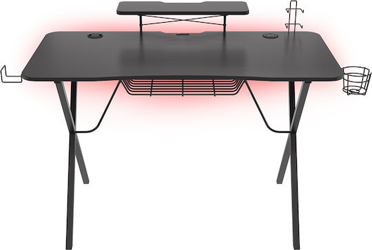 Γραφείο Gaming Genesis με LED & USB θύρες 120x60x75εκ. Holm 300 RGB