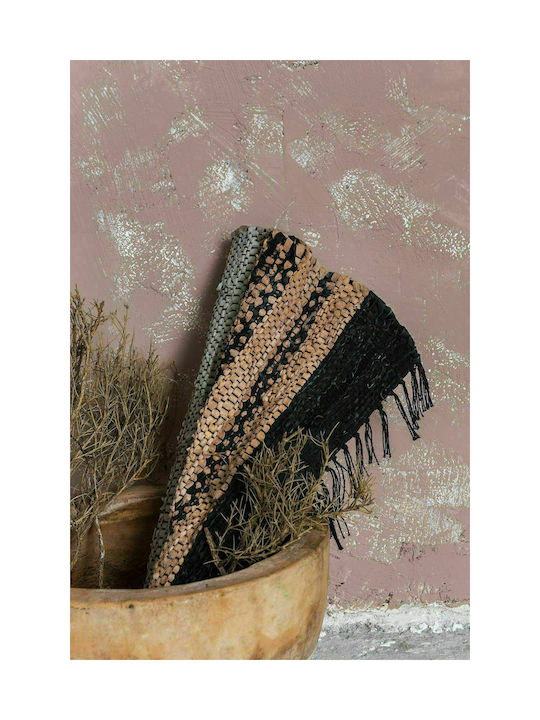 Nima Nava Rug Rectangular with Fringes Gray