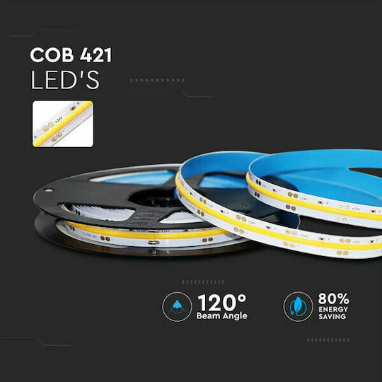 V-TAC LED Strip 24V Cold White Light 5m Type COB