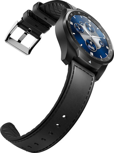 Ticwatch Pro S 45mm Αδιάβροχο Smartwatch με Παλμογράφο (Μαύρο)