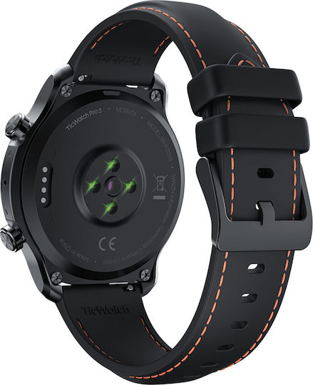 Ticwatch Pro 3 GPS Stainless Steel 48mm Waterproof Smartwatch with Heart Rate Monitor (Shadow Black)