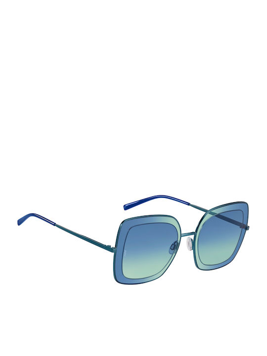 Missoni Women's Sunglasses with Green Metal Frame and Blue Gradient Lens MMI 0034/S MVU/JF