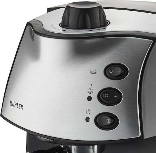 Muhler Mașină de Espresso 850W Presiune 15bar Neagră MCM-1587