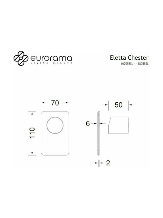 Eurorama Eletta Chester за душ кабина 1 Изход Gold Brushed