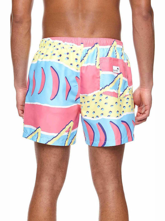 Boardies Men's Swimwear Shorts Pink with Patterns