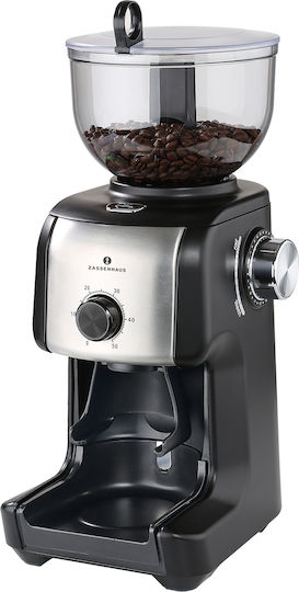 Zassenhaus Arabica Electric Coffee Grinder Electric Coffee Grinder 110W with Grain Capacity 450g and 16 Grind Levels Black