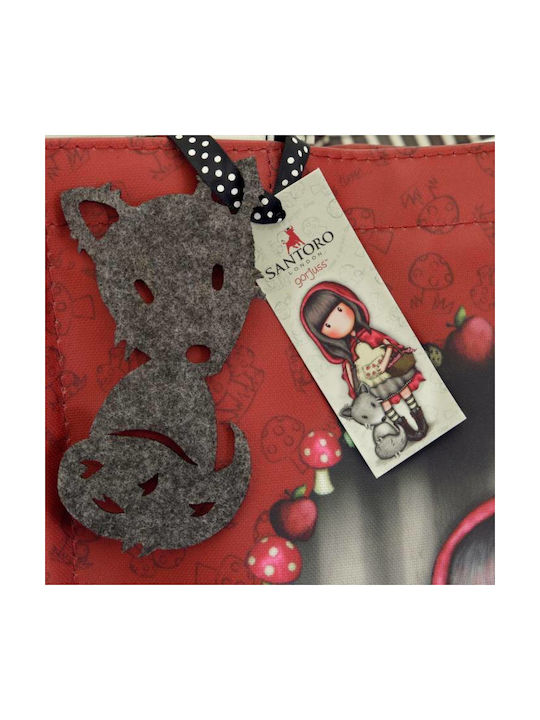 Santoro Little Red Riding Hood Fabric Shopping Bag Red