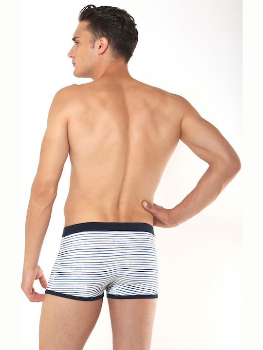 Bonatti Roberto Men's Boxer White / Blue with Patterns