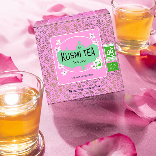 Kusmi Tea Πράσινο Τσάι Βιολογικό Προϊόν Rose 20 Φακελάκια