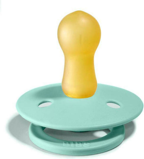 Bibs Colour Pacifiers Rubber White / Mint for 0-6 months 2pcs