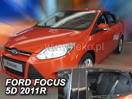 Heko Set deflectoare de vânt Dark Fime pentru Ford Focus III 4D/5D 2011 4buc